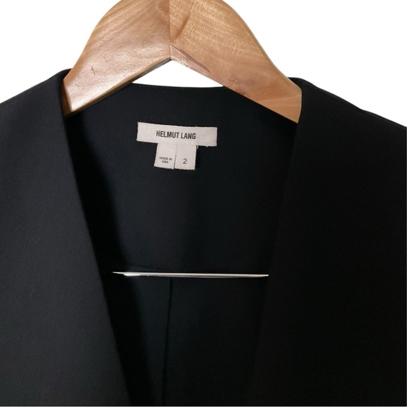 Helmut Lang Black Wool One Button Blazer 2